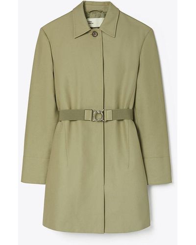 Tory Burch Belted Twill Coat - Green