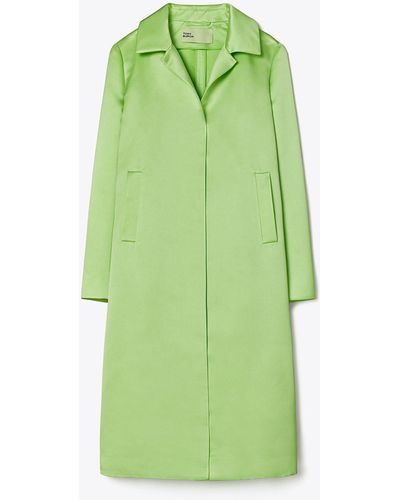 Tory Burch Satin Coat - Green