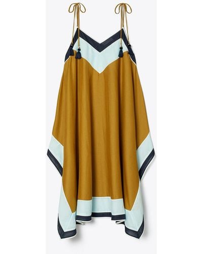 Tory Burch Colorblock Cotton Dress - Metallic