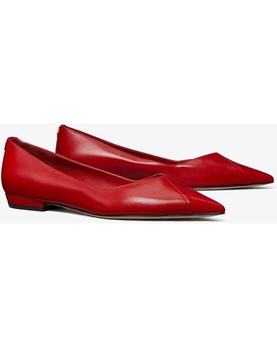 Tory Burch Triangle Pointed Flat - Red
