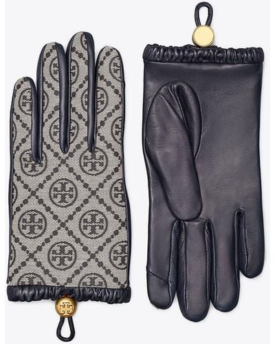 Tory Burch T Monogram Gloves - Black