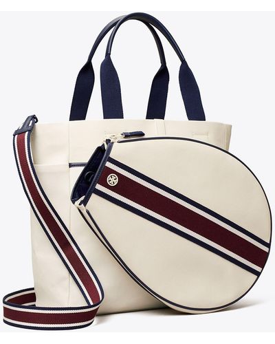 Tory Burch Tory Burch Convertible Stripe Tennis Tote - Multicolour