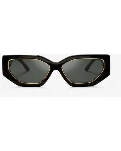 Tory Burch Kira Geometric Sunglasses - Black