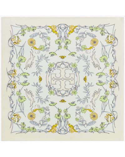 Tory Burch Meadow Silk Neckerchief - Mettallic