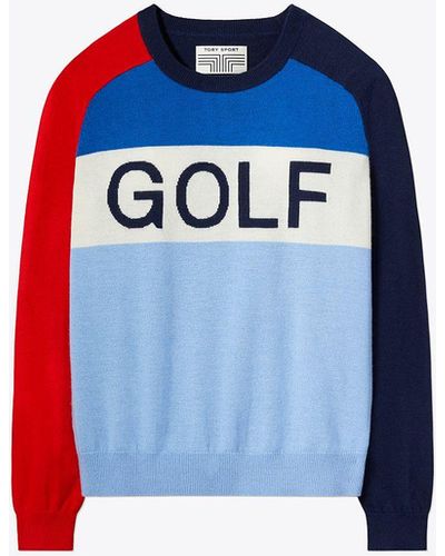 Tory Sport Cashmere Golf Sweater - Blue
