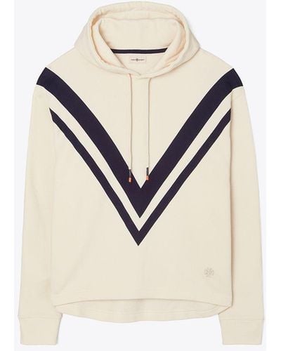Tory Sport French Terry Chevron Hoodie - White