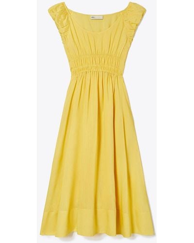 Tory Burch Silk And Viscose Dress - Yellow