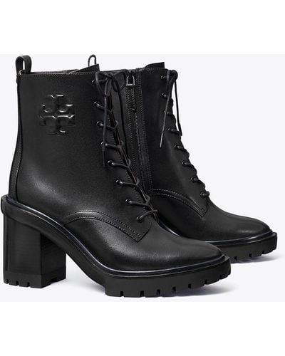 Tory Burch Double T Lug Boot - Black