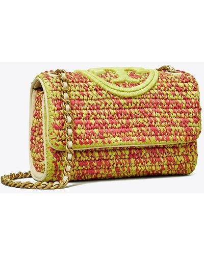 Tory Burch Small Fleming Soft Crochet Convertible Shoulder Bag - White
