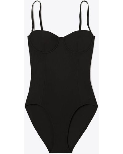 Tory Burch Underwire One-piece Swimsuit - Black