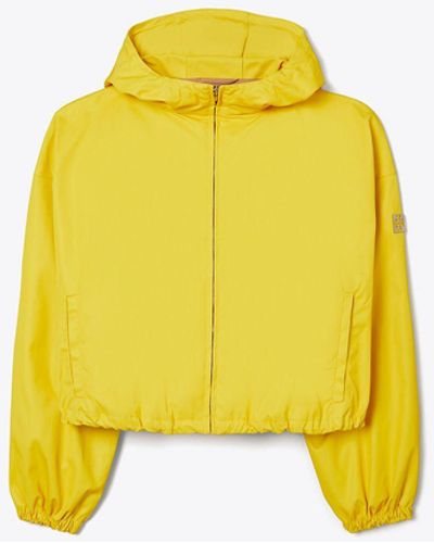 Tory Sport Tory Burch Double-faced Canvas Cropped Jacket - Yellow