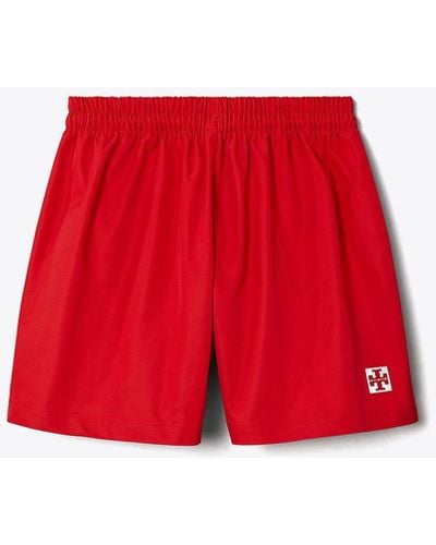 Tory Sport Tory Burch Double-faced Canvas Short - Red