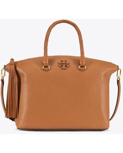 Tory Burch Taylor Leather Satchel - Brown