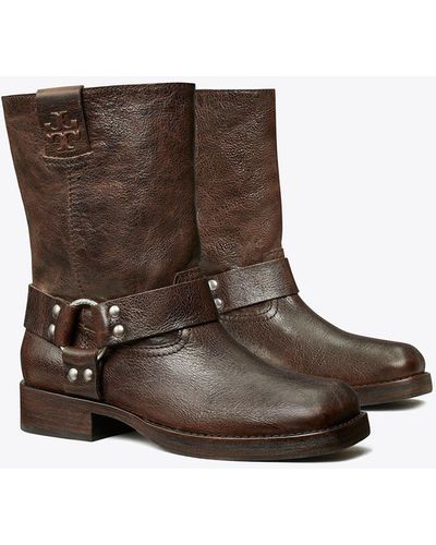 Tory Burch Double T Moto Boot - Brown