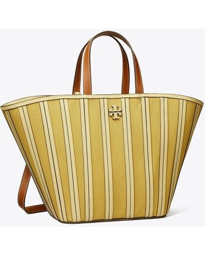 Tory Burch Mcgraw Canvas Panel Carryall - Yellow