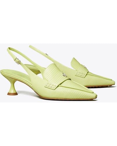 Tory Burch Pointed Slingback Pump - Yellow