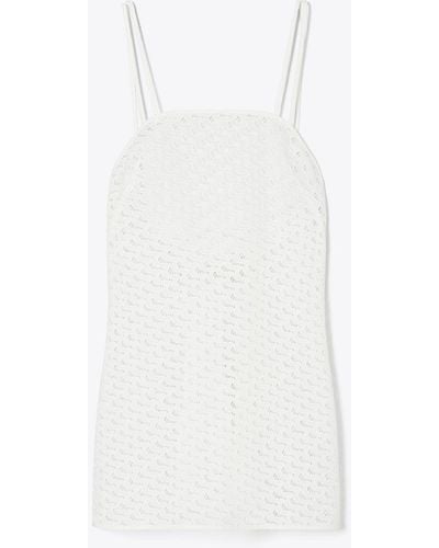 Tory Burch Broderie Mini Dress - White