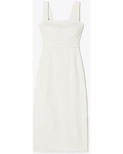 Tory Burch Printed Linen Dress - White