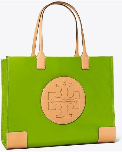 Tory Burch ELLA Expandable Large Nylon & Leather Tote Bag.No Tag100%  AUTHENTIC