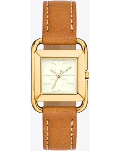 Tory Burch Miller Goldtone Stainless Steel & Leather Strap Watch/24mm - Metallic