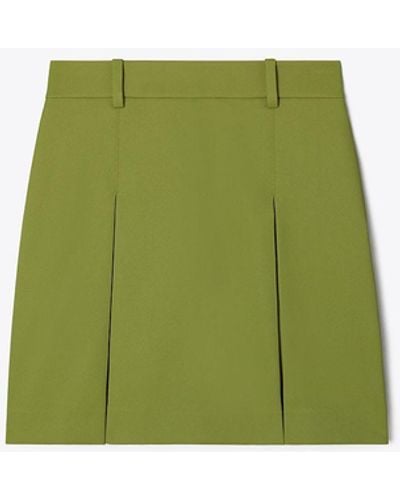 Tory Sport Tory Burch Pleated Front Nylon Golf Skirt - Green