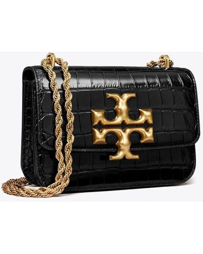 Tory Burch Eleanor Leather Crossbody Bag - Black