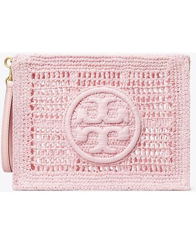 Tory Burch Ella Crochet Pouch - Pink