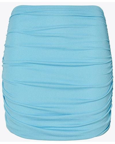 Tory Burch Ruched Mini Skirt - Blue