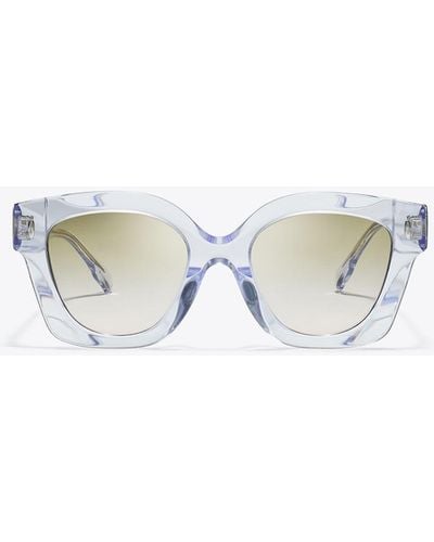 Tory Burch Miller Pushed Square Sunglasses - Weiß
