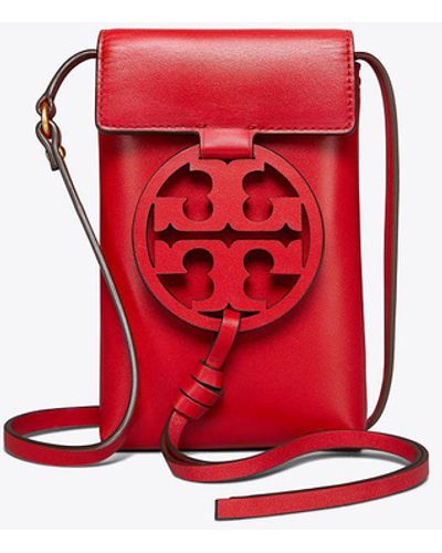 Tory Burch Miller Phone Crossbody Phone Pouch - Red
