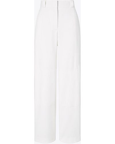 Tory Burch Twill Cargo Pant - White