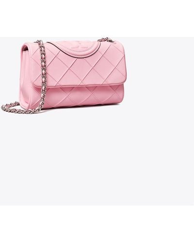 Tory Burch Pink Plie Emerson Patent Leather Crossbody Bag