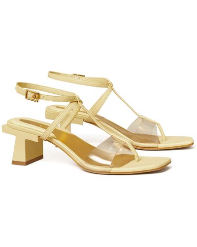 Tory Burch Block T Riemchensandalette - Mettallic