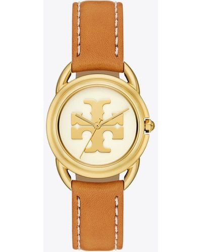 Tory Burch The Miller Three Hand Tone Stainless Steel Watch, Luggage - Metallic