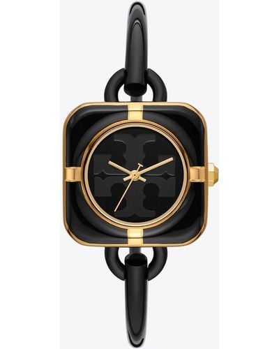 Tory Burch The Miller Black Stainless Steel Bangle Watch