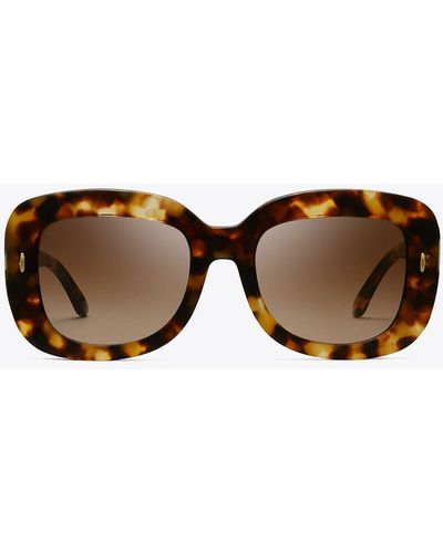 Tory Burch Miller Oversized Square Sunglasses - Braun