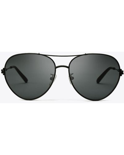 Tory Burch Eleanor Metal Pilot Sunglasses - Multicolour
