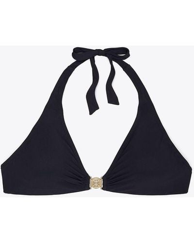 Tory Burch Miller Halter Bikini Top - Blue