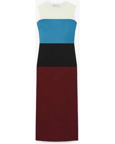 Tory Burch Colorblock Wool Dress - Red