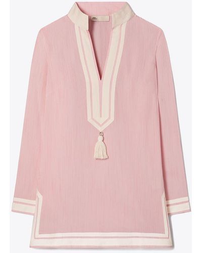 Tory Burch Silk And Viscose Tory Tunic - Pink