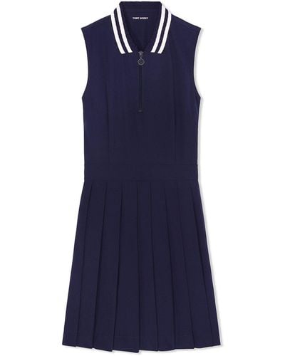 Tory Burch Pleated Golf Dress - Blue