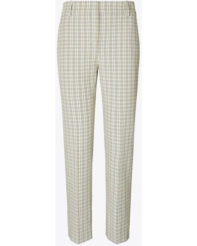 Tory Burch Tory Burch Yarn-dyed Twill Golf Pant - White