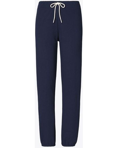 Tory Sport Tory Burch French Terry Sweatpant - Blue