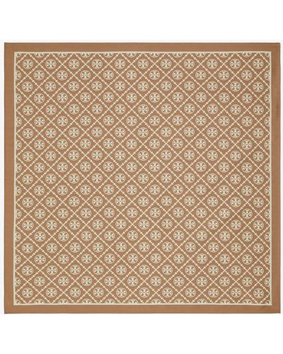 Tory Burch T Monogram Two-tone Scarf - Natural