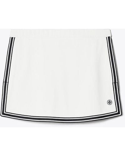 Tory Burch Tech Piqué Side-Slit Tennis Skirt - Weiß