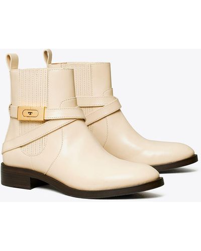 Tory Burch T-hardware Chelsea Boot - White