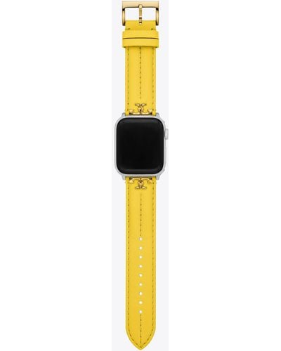 Tory Burch Kira Band For Apple Watch, Yellow Leather