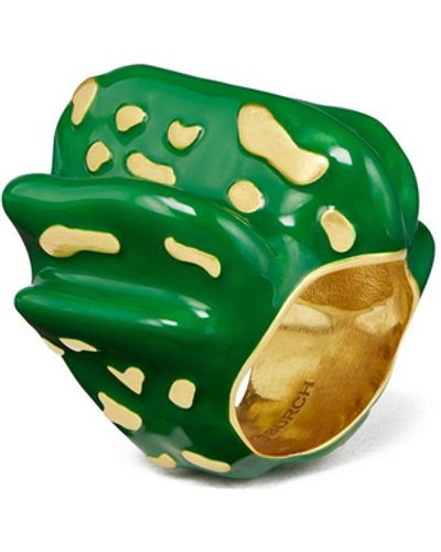 Tory Burch Bemalter Ring - Grün