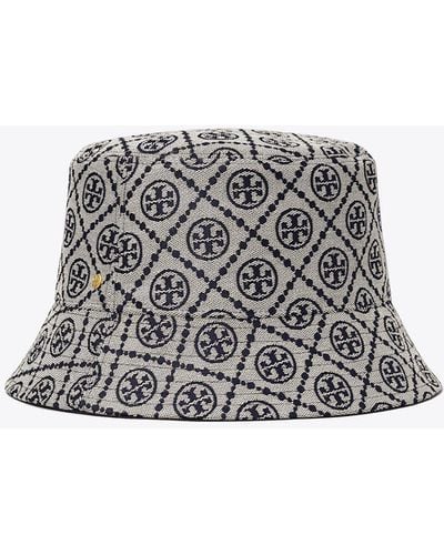 Tory Burch Short-brim T Monogram Bucket Hat - Multicolour