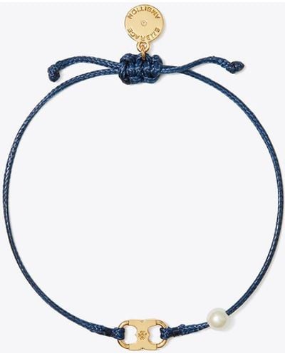 Tory Burch Embrace Ambition Pearl Bracelet - Blue
